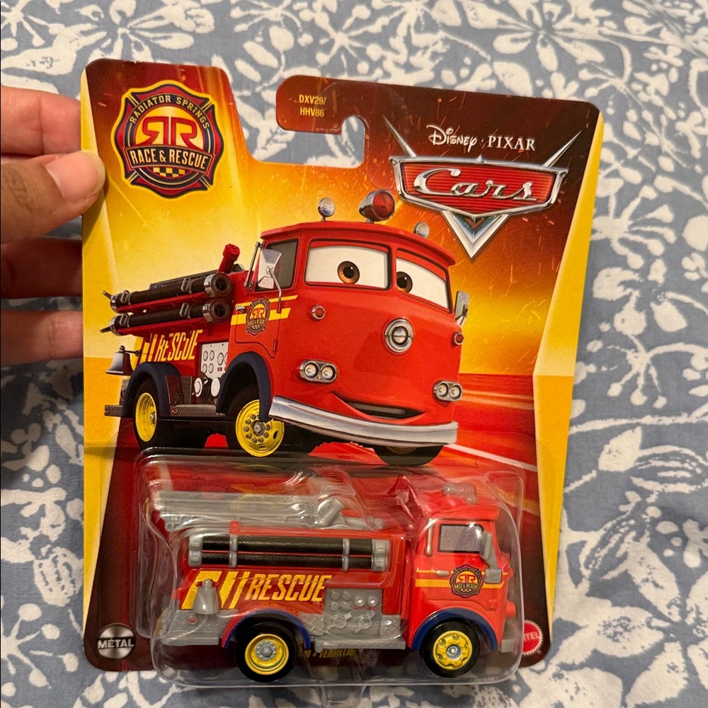 Disney Pixar Cars- Race & Rescue Red Fire Truck Toy